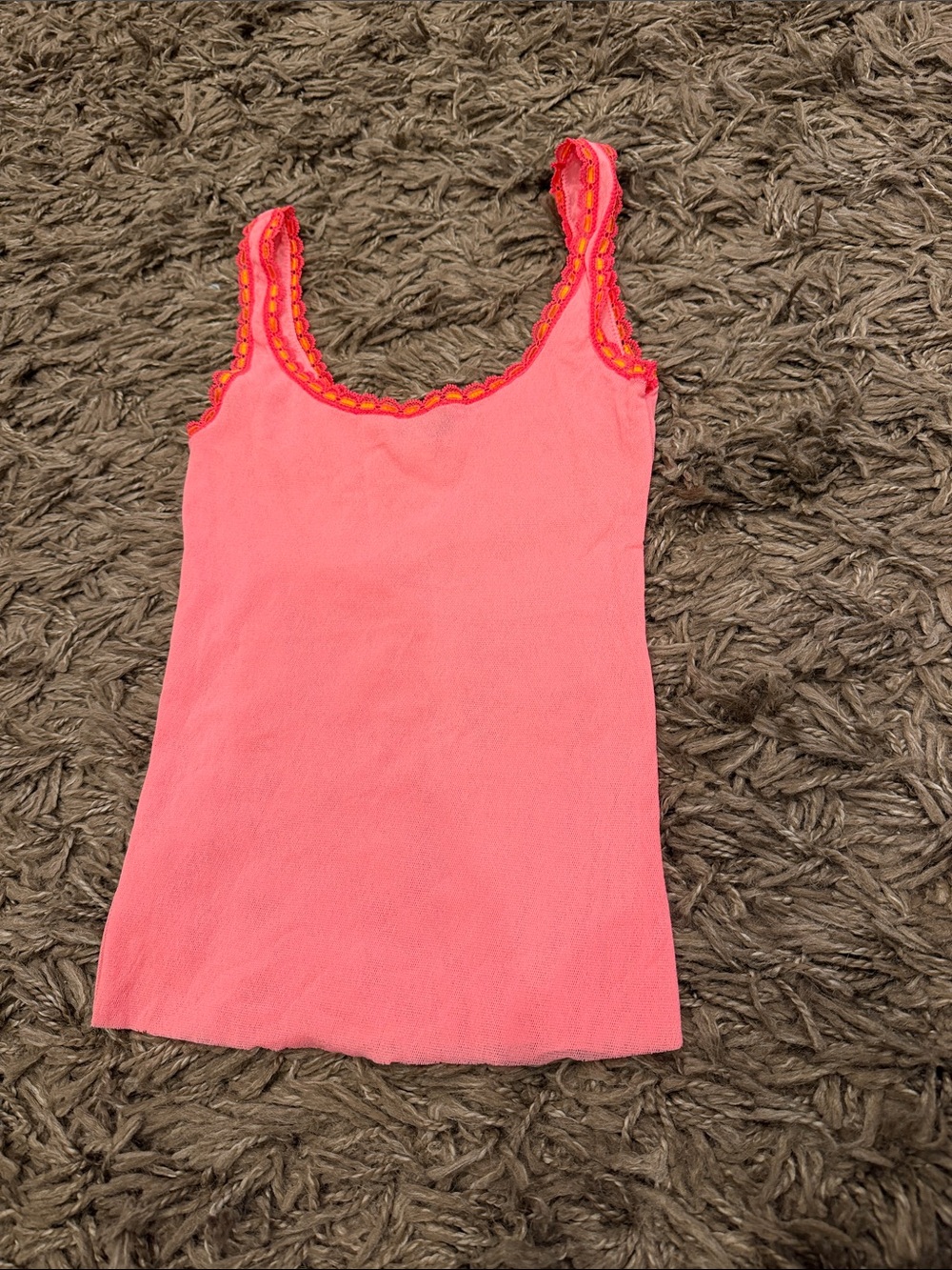 Vintage Cosabella Coral Pink Tank Top Size Small